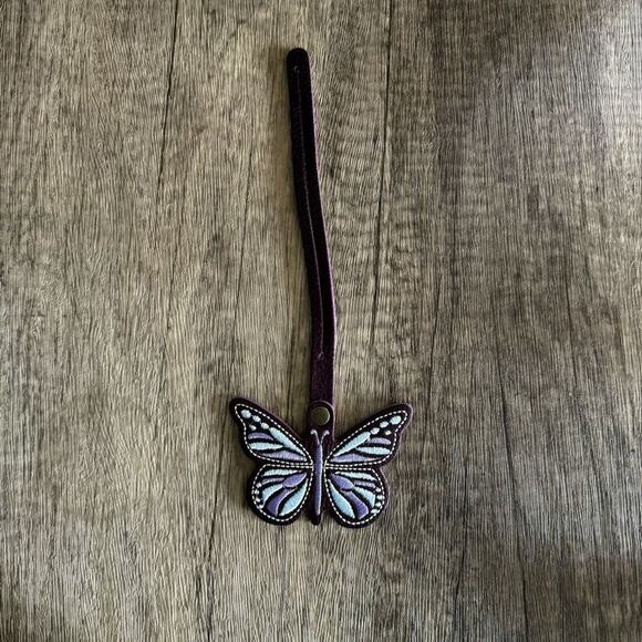 PLUM Portland Leather Butterfly  Charm FAST SHIP Purple Butterfly Monarca Charm - Picture 2 of 4